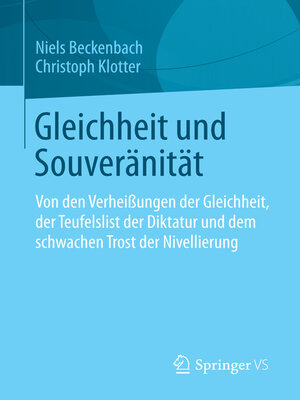 cover image of Gleichheit und Souveränität